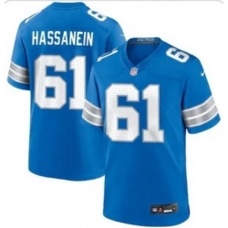 Men Detroit Lions Ahmed Hassanein #61 Blue F U S E Vapor Limited Stitched Jersey