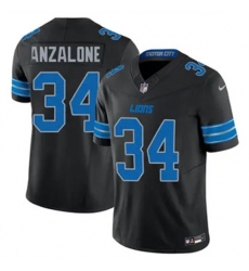 Men Detroit Lions Alex Anzalone #34 Black Vapor Stitched Nike NFL Jersey