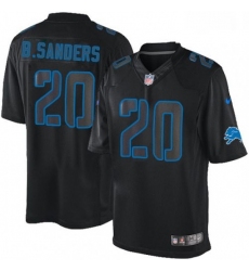 Men Nike Detroit Lions 20 Barry Sanders Limited Black Impact NFL Jersey