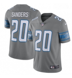 Men Nike Detroit Lions 20 Barry Sanders Limited Steel Rush Vapor Untouchable NFL Jersey