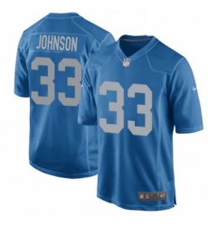 Men Nike Detroit Lions 33 Kerryon Johnson Game Blue Alternate NFL Jersey