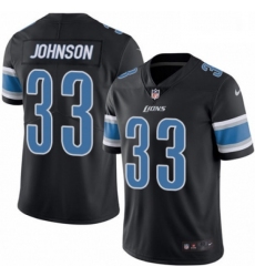 Men Nike Detroit Lions 33 Kerryon Johnson Limited Black Rush Vapor Untouchable NFL Jersey