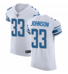 Men Nike Detroit Lions 33 Kerryon Johnson White Vapor Untouchable Elite Player NFL Jersey