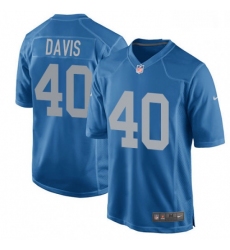 Men Nike Detroit Lions 40 Jarrad Davis Game Blue Alternate NFL Jersey