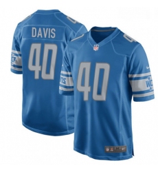 Men Nike Detroit Lions 40 Jarrad Davis Game Light Blue Team Color NFL Jersey