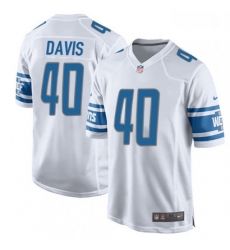 Men Nike Detroit Lions 40 Jarrad Davis Game White NFL Jersey