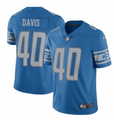 Men Nike Detroit Lions 40 Jarrad Davis Limited Light Blue Team Color Vapor Untouchable NFL Jersey