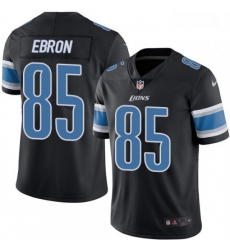 Men Nike Detroit Lions 85 Eric Ebron Limited Black Rush Vapor Untouchable NFL Jersey