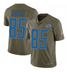 Men Nike Detroit Lions 85 Eric Ebron Limited Olive 2017 Salute to Service NFL Jersey