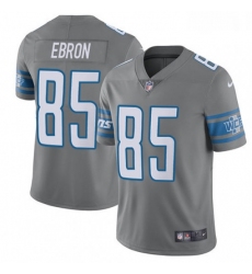Men Nike Detroit Lions 85 Eric Ebron Limited Steel Rush Vapor Untouchable NFL Jersey
