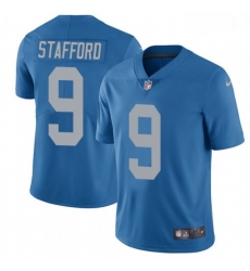 Men Nike Detroit Lions 9 Matthew Stafford Elite Blue Alternate NFL Jersey