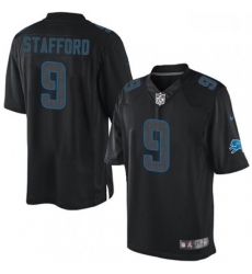 Men Nike Detroit Lions 9 Matthew Stafford Limited Black Impact NFL Jersey
