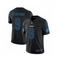 Men Nike Detroit Lions 9 Matthew Stafford Limited Black Rush Impact NFL Jersey