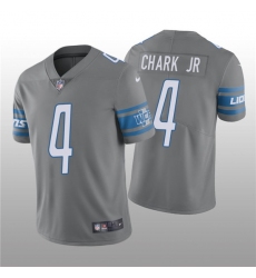 Men's Detroit Lions #4 DJ Chark Jr. Gray Vapor Untouchable Limited Stitched Jersey