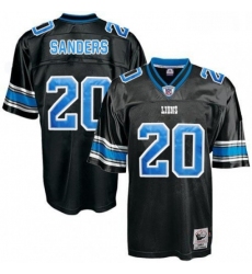 Mitchell And Ness Detroit Lions 20 Barry Sanders Black Authentic Throwback NFL Jersey