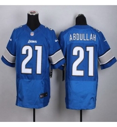 New Detroit Lions #21 Ameer Abdullah Blue Team Color Men Stitched NFL Elite jersey