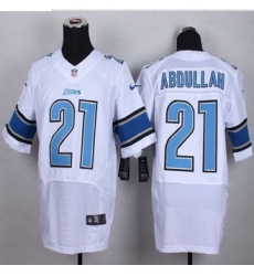 New Lions #21 Ameer Abdullah White Men Stitched NFL Elite Jersey