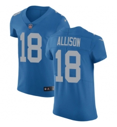Nike Detroit Lions 18 Geronimo Allison Blue Throwback Men Stitched NFL Vapor Untouchable Elite Jersey