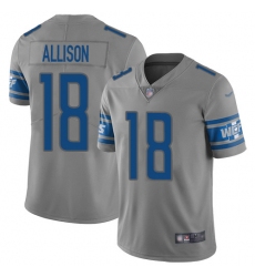 Nike Detroit Lions 18 Geronimo Allison Gray Men Stitched NFL Limited Inverted Legend Jersey