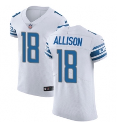 Nike Detroit Lions 18 Geronimo Allison White Men Stitched NFL New Elite Jersey