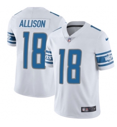 Nike Detroit Lions 18 Geronimo Allison White Men Stitched NFL Vapor Untouchable Limited Jersey