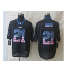 Nike Detroit Lions 21 Reggie Bush Black Elite USA Flag Fashion NFL Jersey
