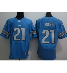 Nike Detroit Lions 21 Reggie Bush Blue Elite NFL Jersey