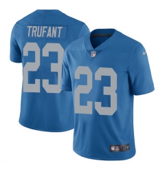 Nike Detroit Lions 23 Desmond Trufant Blue Throwback Men Stitched NFL Vapor Untouchable Limited Jersey
