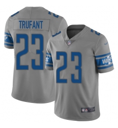 Nike Detroit Lions 23 Desmond Trufant Gray Men Stitched NFL Limited Inverted Legend Jersey