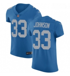 Nike Detroit Lions 33 Kerryon Johnson Blue Throwback Men Stitched NFL Vapor Untouchable Elite Jersey