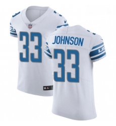 Nike Detroit Lions 33 Kerryon Johnson White Men Stitched NFL Vapor Untouchable Elite Jersey