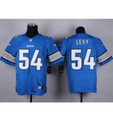 Nike Detroit Lions 54 DeAndre Levy Blue Elite NFL Jersey