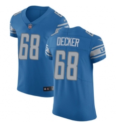 Nike Detroit Lions 68 Taylor Decker Blue Team Color Men Stitched NFL Vapor Untouchable Elite Jersey