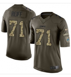 Nike Detroit Lions #71 Riley Reiff Green Men 27s Stitched NFL Limited Salute To Service Jersey