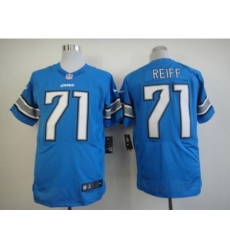 Nike Detroit Lions 71 Riley Reiff blue Elite NFL Jersey