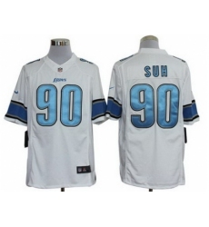 Nike Detroit Lions 90 Ndamukong Suh White Limited NFL Jersey
