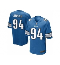 Nike Detroit Lions 94 Ziggy Ansah Blue Game NFL Jersey