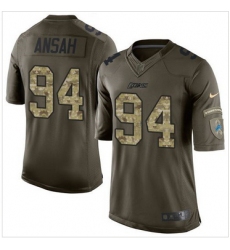 Nike Detroit Lions #94 Ziggy Ansah Green Men 27s Stitched NFL Limited Salute To Service Jersey