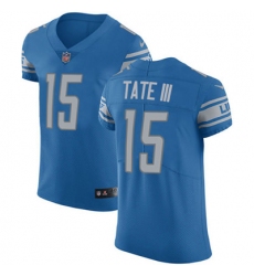Nike Lions #15 Golden Tate III Blue Team Color Mens Stitched NFL Vapor Untouchable Elite Jersey