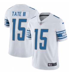 Nike Lions #15 Golden Tate III White Mens Stitched NFL Limited Jersey
