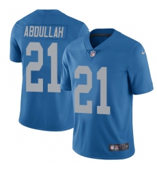 Nike Lions #21 Ameer Abdullah Blue Throwback Mens Stitched NFL Vapor Untouchable Limited Jersey