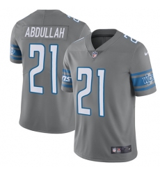 Nike Lions #21 Ameer Abdullah Gray Mens Stitched NFL Limited Rush Jersey