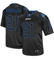 Nike Lions #21 Ameer Abdullah Lights Out Black Mens Stitched NFL Elite Jersey