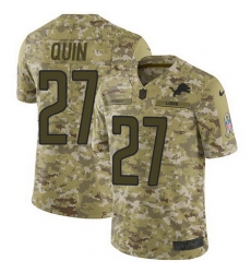 Nike Lions #27 Glover Quin Camo Mens Stitched NFL Limited 2018 Salute To Service Jersey