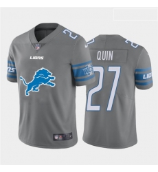 Nike Lions 27 Glover Quin Gray Team Big Logo Vapor Untouchable Limited Jersey