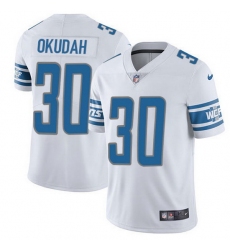 Nike Lions 30 Jeff Okudah White Men Stitched NFL Vapor Untouchable Limited Jersey