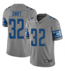 Nike Lions 32 D 27Andre Swift Gray Men Stitched NFL Limited Inverted Legend Jersey