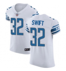 Nike Lions 32 D 27Andre Swift White Men Stitched NFL New Elite Jersey