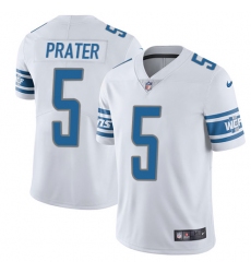 Nike Lions #5 Matt Prater White Mens Stitched NFL Vapor Untouchable Limited Jersey