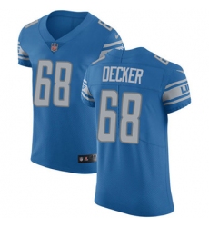 Nike Lions #68 Taylor Decker Blue Team Color Mens Stitched NFL Vapor Untouchable Elite Jersey